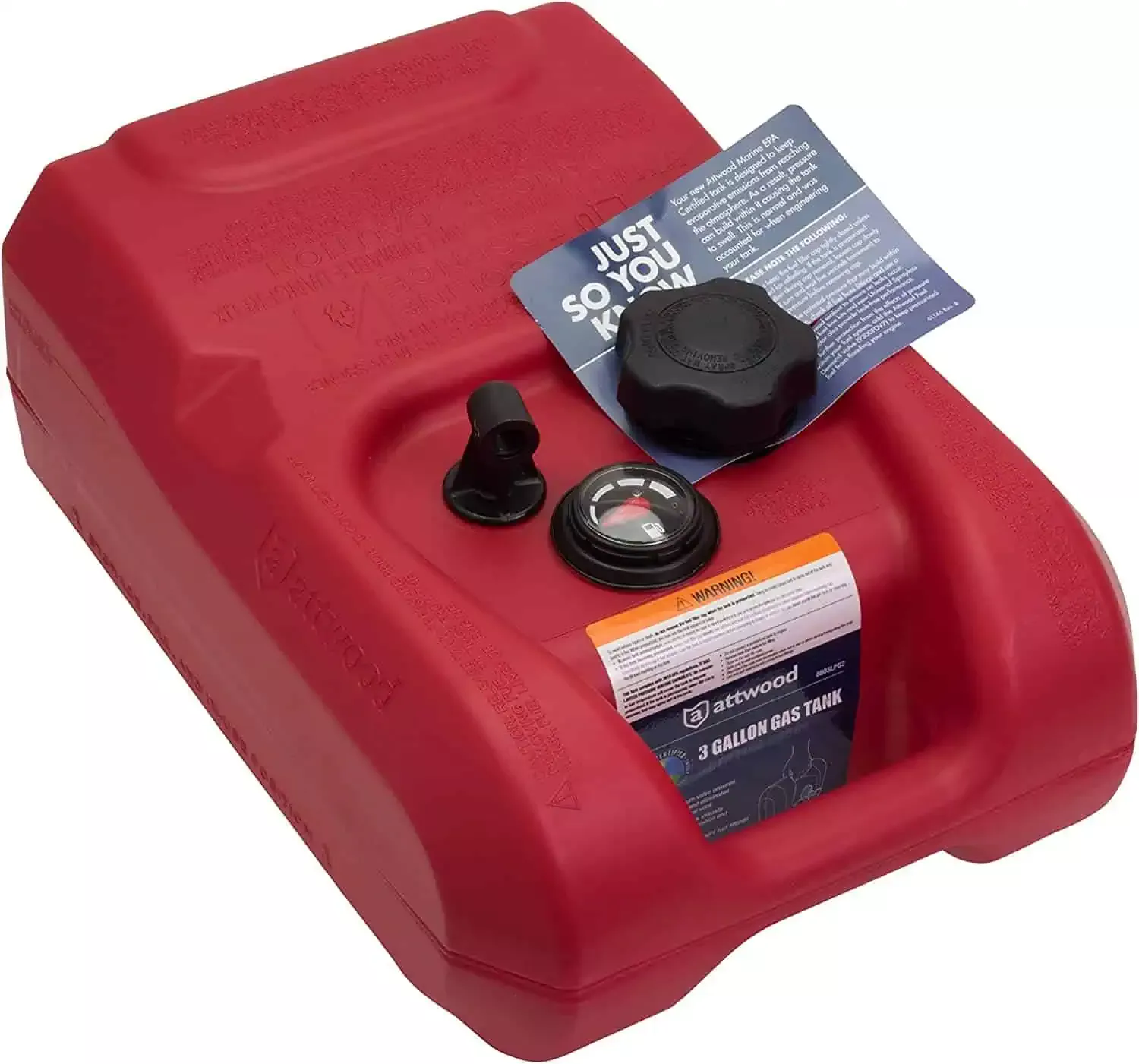Attwood Marine 3 Gallon Fuel Tank w/ Fuel Gage