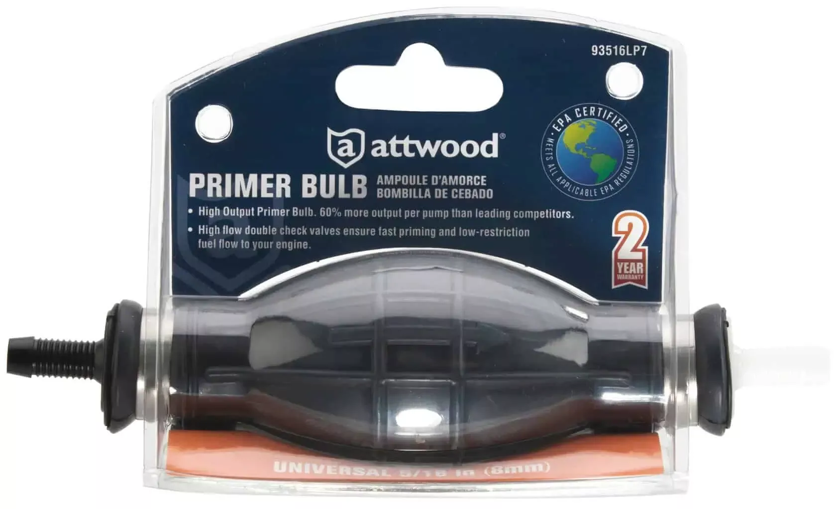Attwood Primer Bulb 5/16″ I.D. Hose Boat / Marine