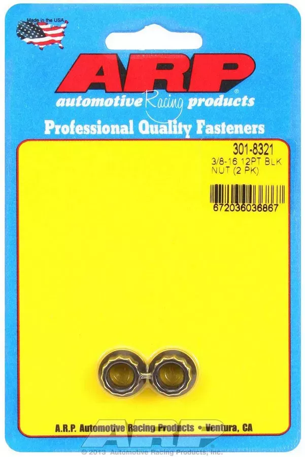 Auto Racing Products - 301-8321 -3/8-16 12pt Nut Kit 2pk