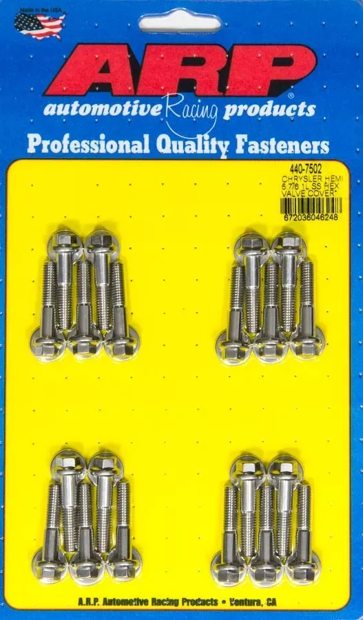 Auto Racing Products - 440-7502 -Valve Cover Bolt Kit 6pt Compatible with/Replacement for Mopar 5.7/6.1L Hemi