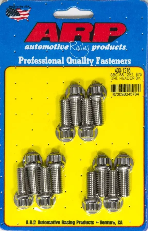 Auto Racing Products -ARP 400-1216 Header Bolt Kit (12pt.3/8 x .875 UHL (12))