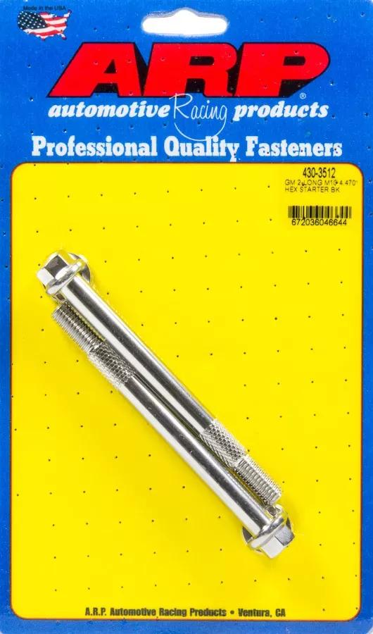 Auto Racing Products -ARP 430-3512 Starter Bolt Kit (S/S Starter 6pt 10mm x 4.470 UHL)