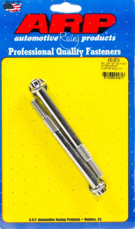 Auto Racing Products -ARP 430-3513 Starter Bolt Kit (S/S Starter 12pt 3/8-16 x 4.400 UHL)