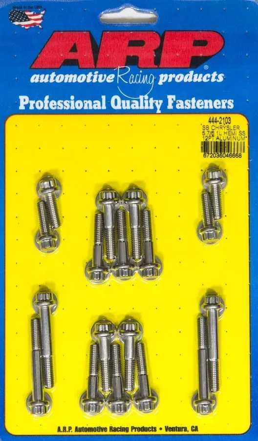 Auto Racing Products -ARP 444-2103 Intake Manifold Bolt Kit (fold Bot 12pt Compatible with/Replacement for Mopar 5.7/6.1L Hemi)