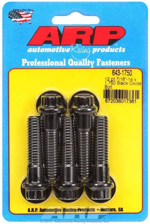 Auto Racing Products -ARP (643-1750) Oxide Bolt, Black