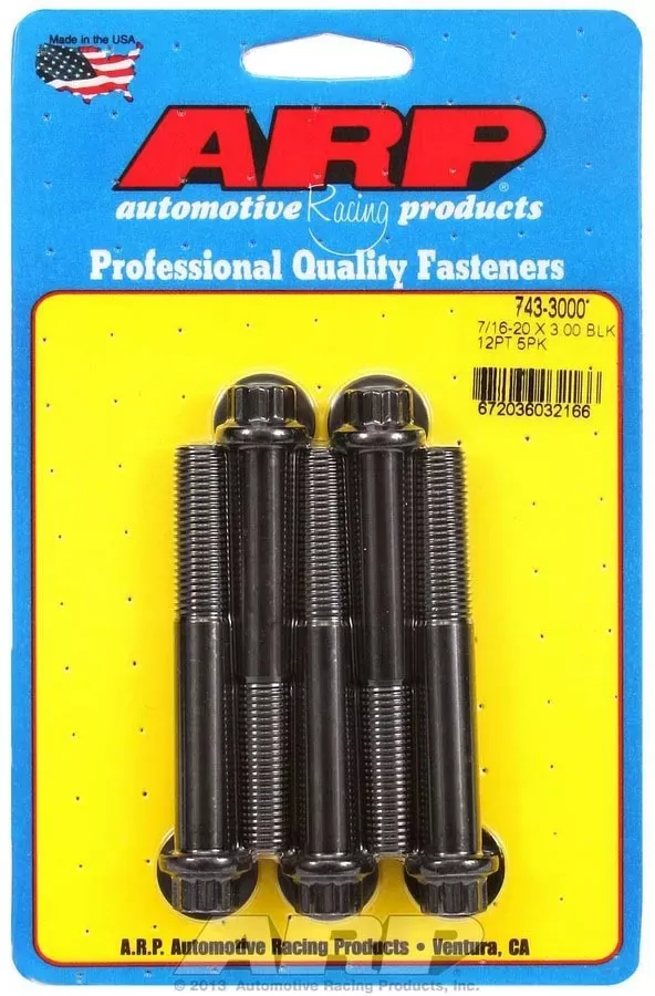 Auto Racing Products -ARP (743-3000) Oxide Bolt, Black