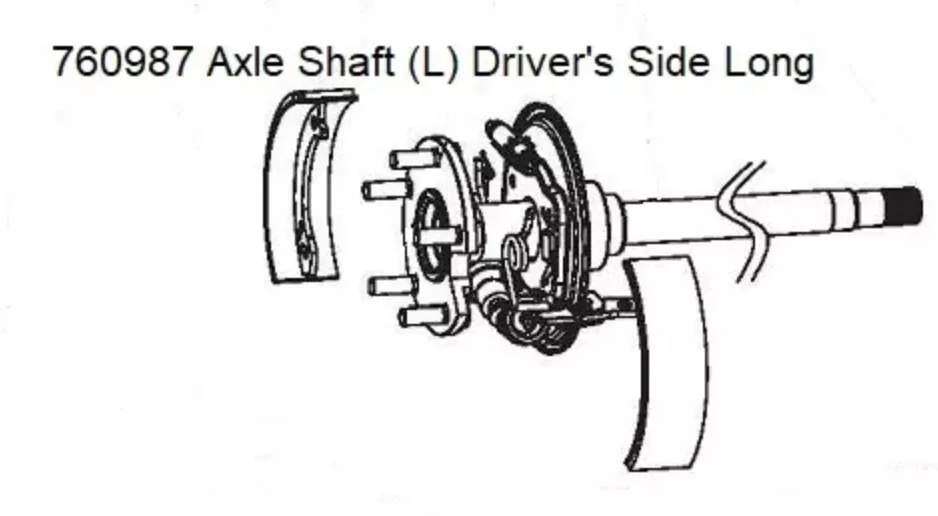 Axle Shaft Assembly, Left Hand Side