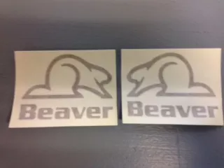 Beaver Logo, GOLD 2pk