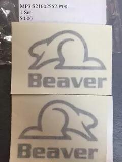 BEAVER Logo, SILVER 2pk S21602552.P08