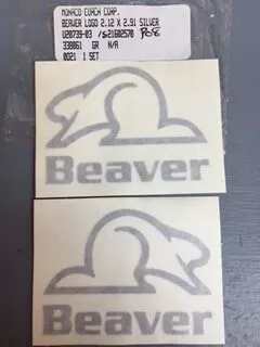 BEAVER Logo, SILVER 2pk S21602570.P08