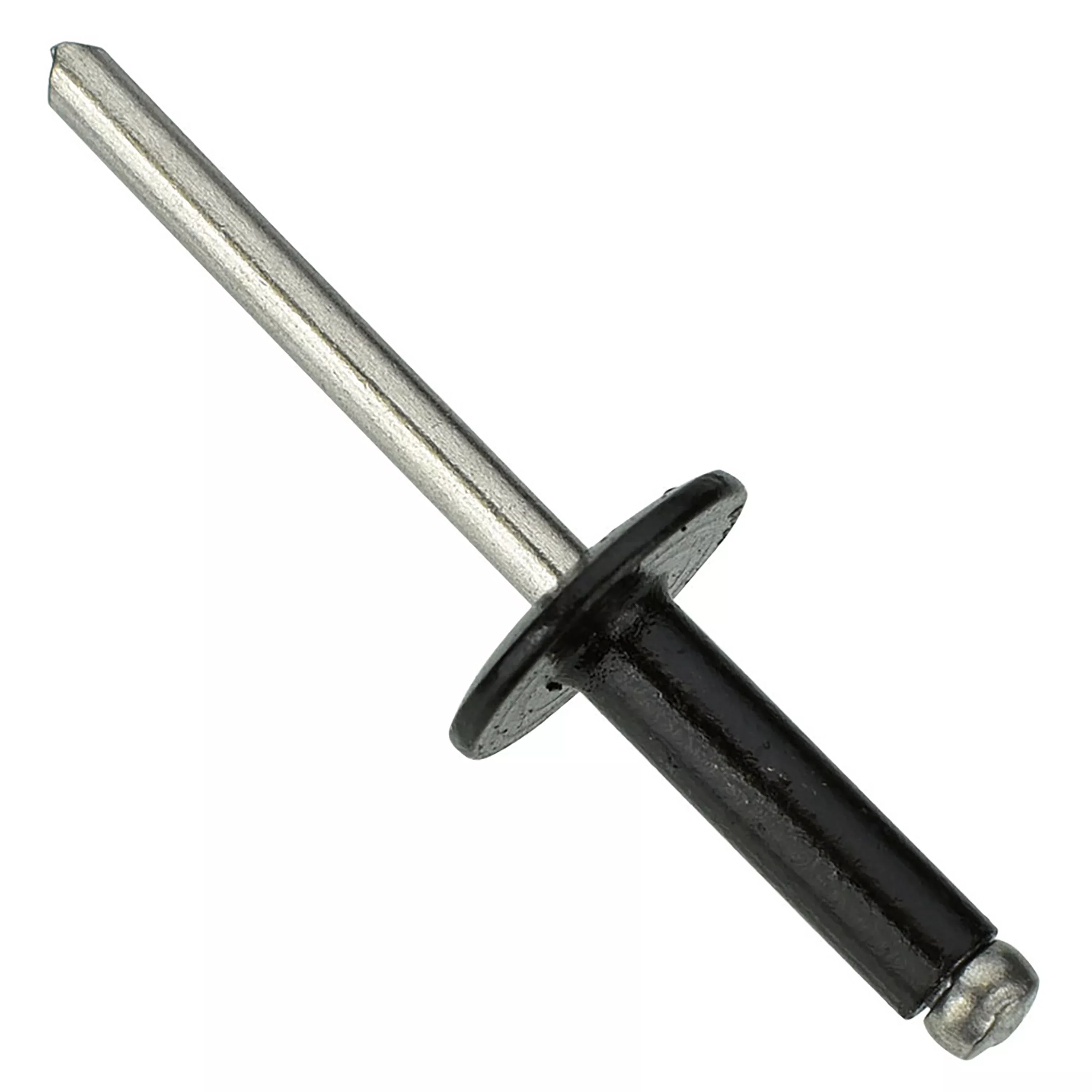 Black Aluminum Grille & Fascia Pop Mandrel Rivet Retainer - 3/16" Dia. - 25 Pack