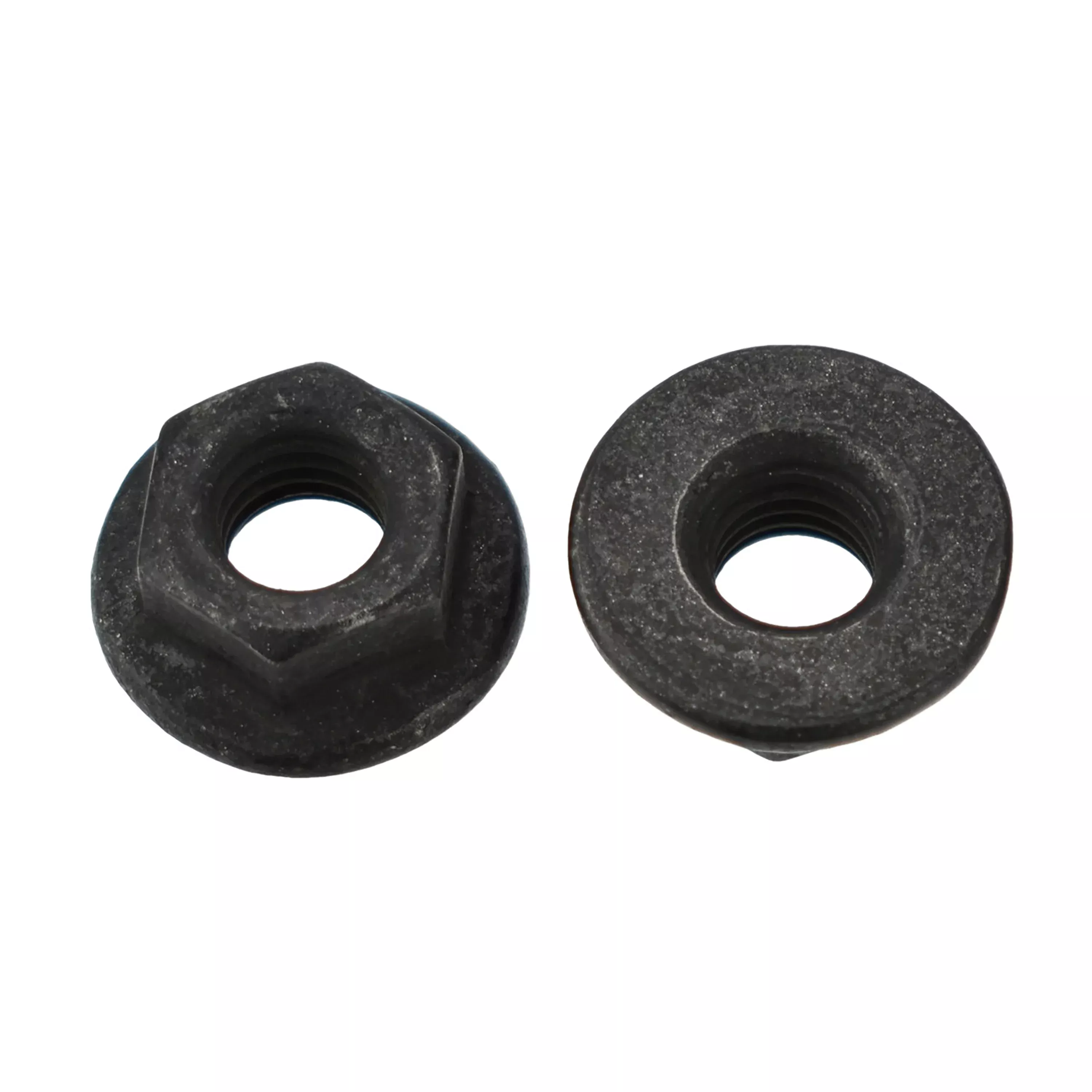 Black Metric Hex Flange Nuts - 5 - 0.8 MM Screw Size - 8 MM Hex - 11.8 MM O. D. - 50 Pack
