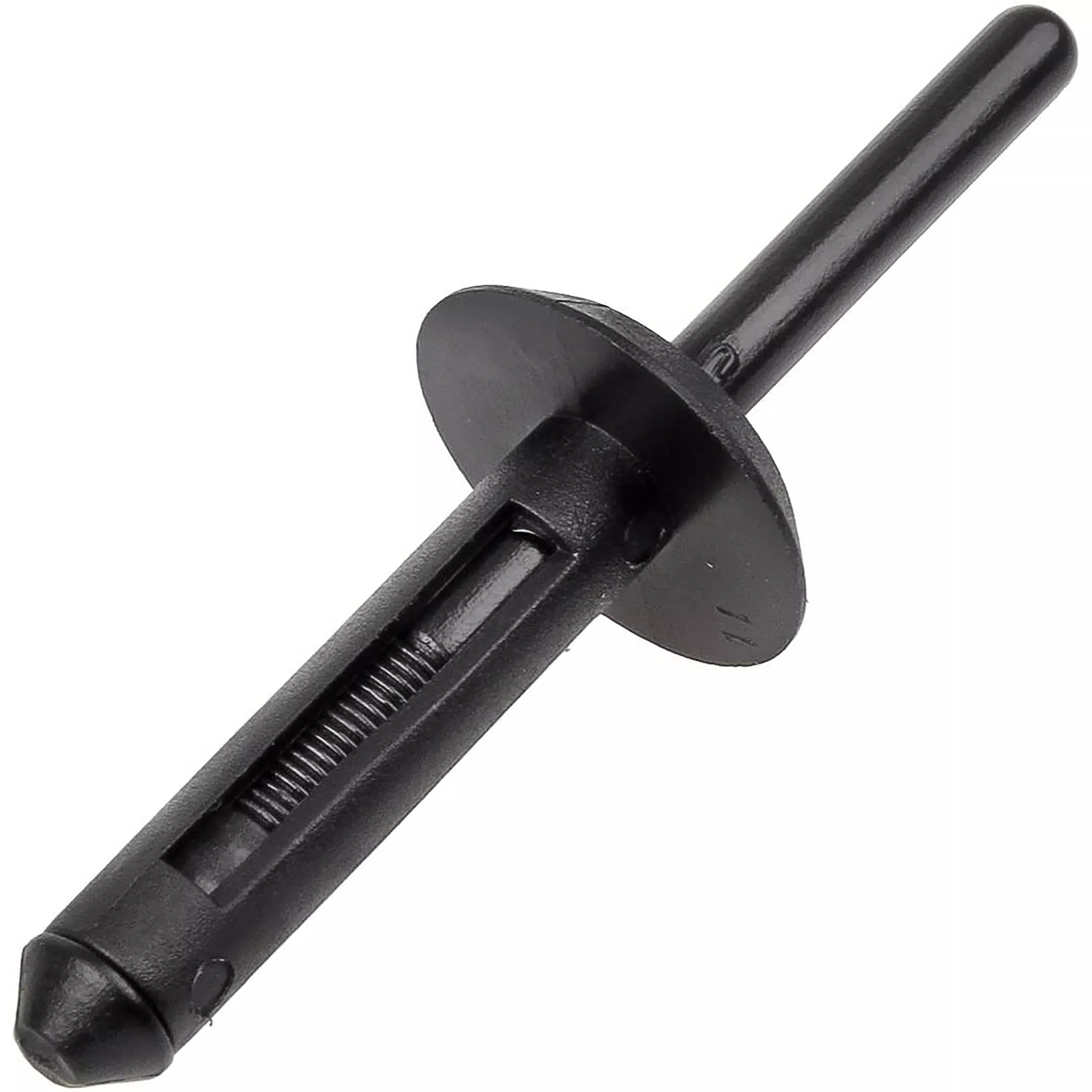 Black Nylon Blind Rivet Mandrel Retainer - 1/4" Dia. 1/2" Flange - 25 Pack