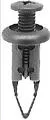 Black Nylon Bumper Cover Blind Rivet Head Diameter 15mm, Stem Length 27mm, Fits Into 9mm Hole Lexus - 25 or 100 Pack