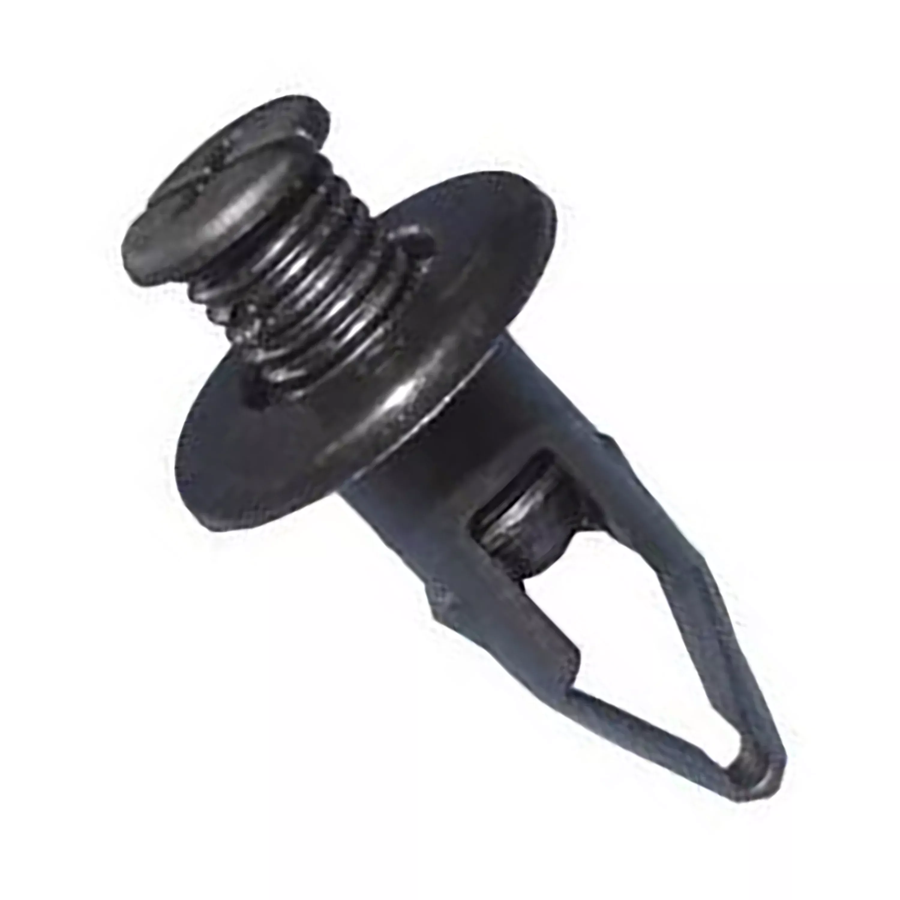 Black Nylon Bumper Fascia Phillips Screw Push Retainer 25/64" Hole 28 MM Stem - 10 Pack