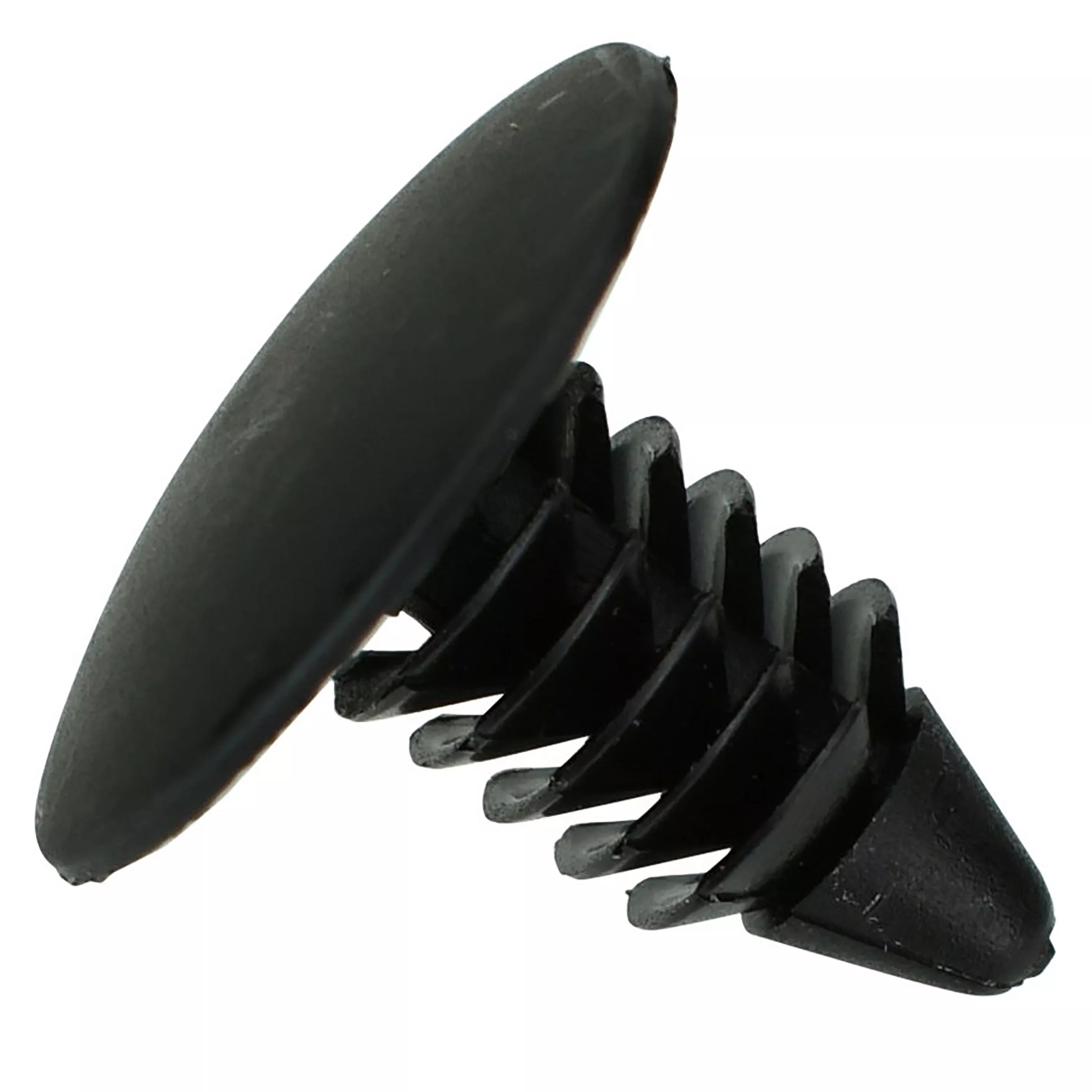 Black Nylon Bumper & Fender Shield Clip Retainers - 1/4" Hole - 21/32" Stem - 100 Pack