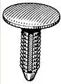 Black Nylon Dashboard Retainer Ford 1979-on Head Diameter 1-1/4, Stem Diameter 5/16, Stem Lengt