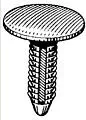 Black Nylon Door Weather-strip Retainer GM 1963-on Head Diameter 13/32, Stem Diameter 5/32 - 25 or 100 Pack