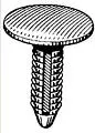 Black Nylon Front End Stone Shield Retainer GM 1981-on Head Diameter 7/8, Stem Diameter 7/16, S