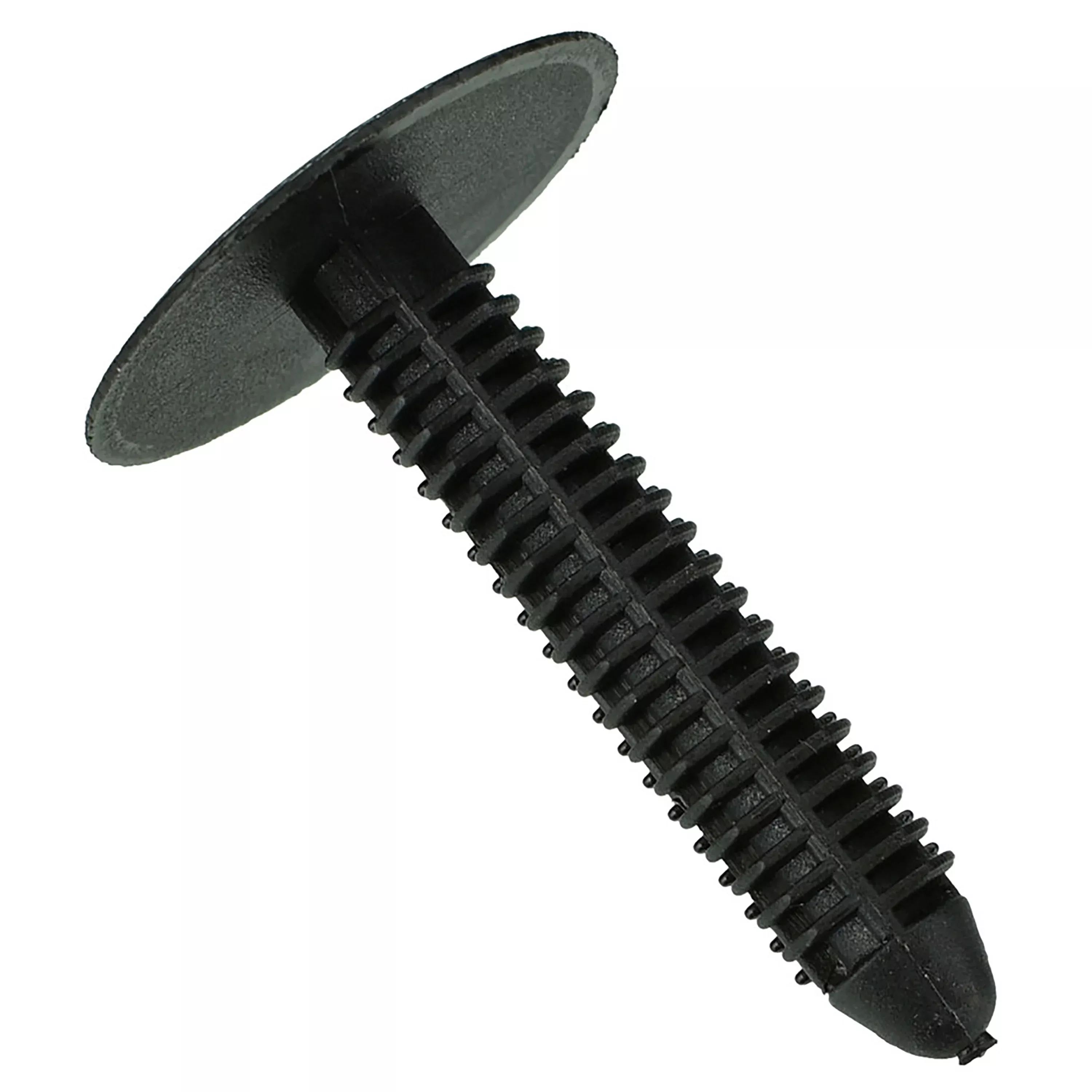 Black Nylon Interior Trim Retainer Clips - 9/32" Hole - 38.5mm Stem - 26mm Head - 25 Pack