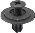 Black Nylon Vent Panel Blind RivetHead Diameter 18mm, Stem Length 11mm, Fits Into 6mm Hole Honda # 9 - 25 or 100 Pack