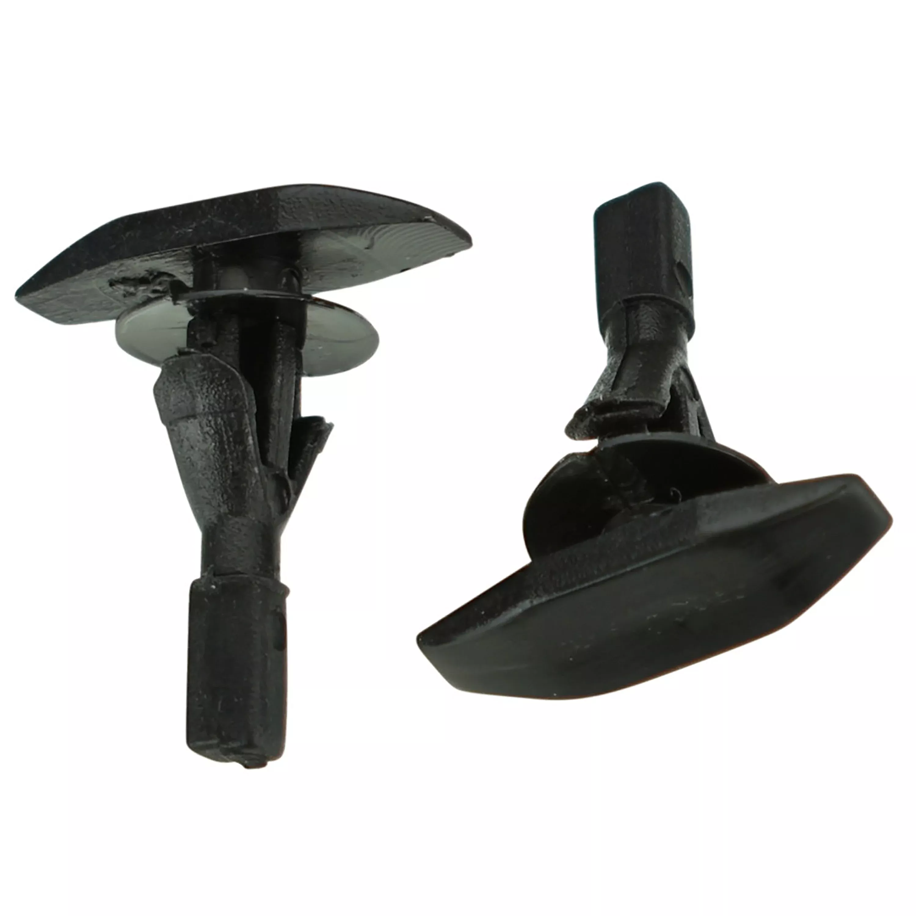 Black Nylon Weatherstrip Clip Retainers - 15/64" Hole - 12.3 MM Stem - 50 Pack