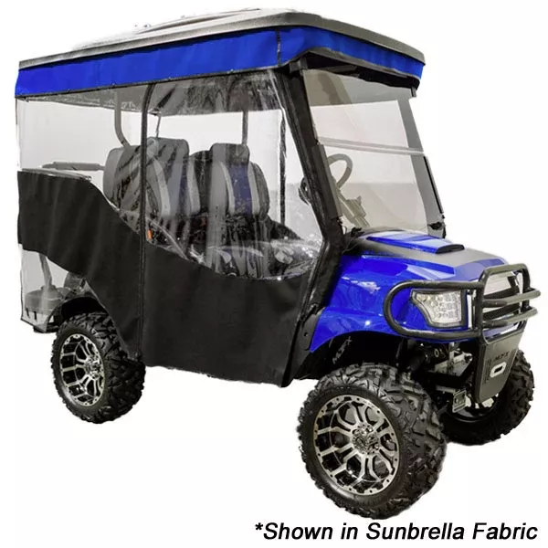 Black Sunbrella Enclosure & Valance – Club Car Precedent 2004+ | Triple Track 84" Top