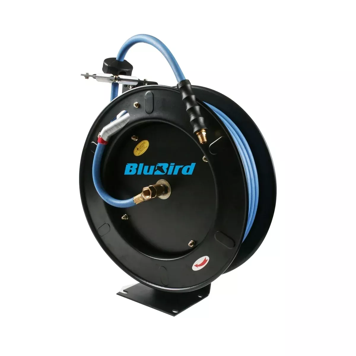 Blubird Rubber Air Hose Reel 3/8 Outlet M-NPT, Reel Inlet 3/8 M-NPT