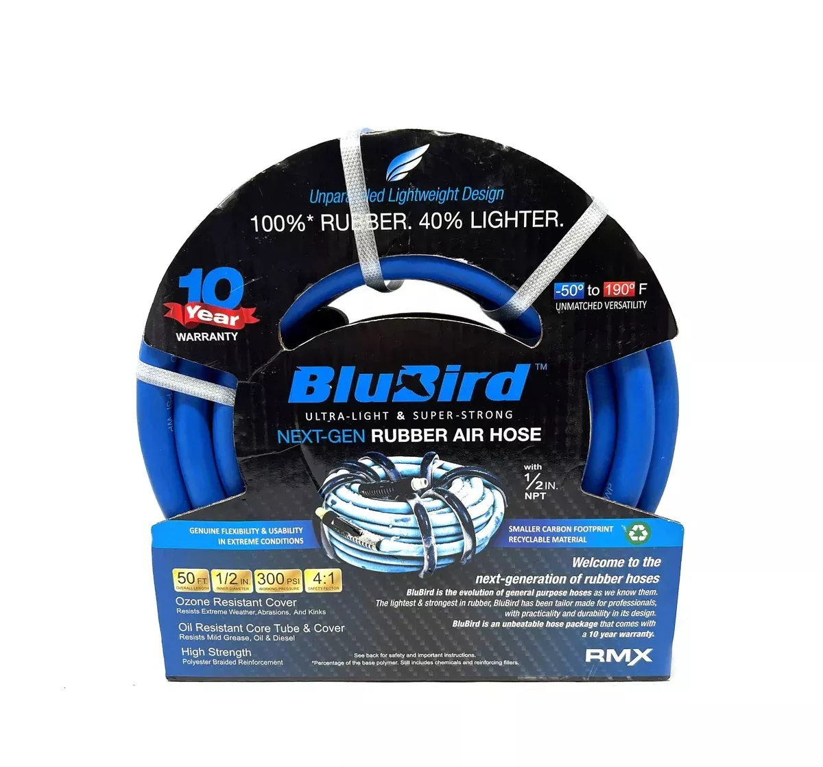 Blue-Bird Air Hose 1/2 in. X 50 ft. 300 psi.