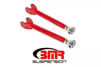 BMR Suspension - TCA060R -Trailing Arm, Rear, Lower, Tubular, Adjustable, Steel, Red Powder Coat, Compatible with/Replacement for Chevy Camaro 2016-17, Pair
