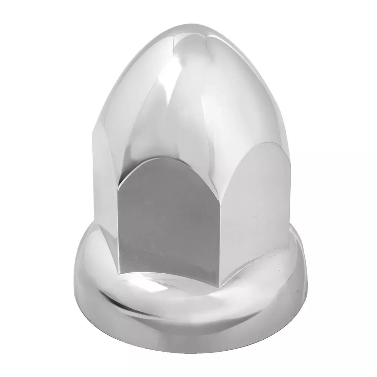 Bullet Chrome 33mm Plastic Push-On Flange Lug Nut Cover