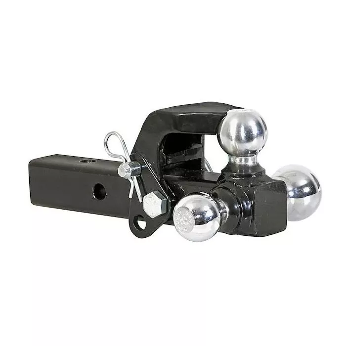 Buyers Products Tri-Ball Hitch Solid Shank With Pintle Hook And Chrome Balls