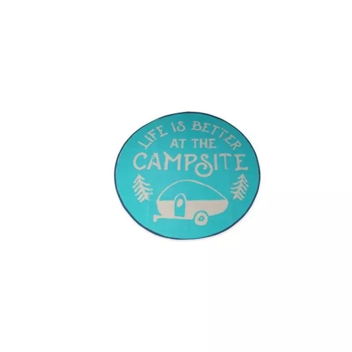 Camco Life Is Better At The Campsite 6-Foot Round Outdoor Mat