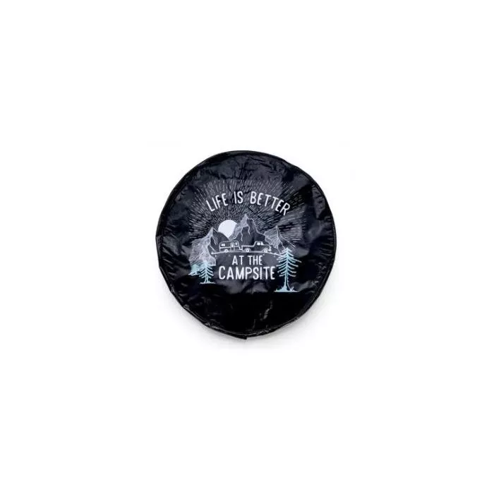 Camco Life Is Better At The Campsite Black Vinyl 27″ RV Camper Sunset Design Spare Tire Cover