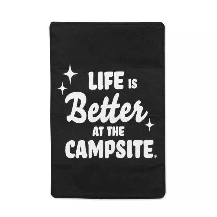 Camco Life Is Better At The Campsite RV Door Window Light Blocking Shade, 25 ¼” X 16 ¼”