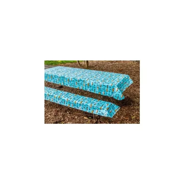 Camco Life Is Better At The Campsite Tablecloth With Bench Covers