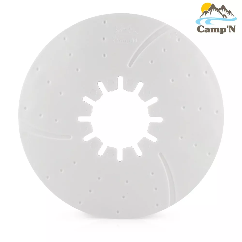 Camp'N 10" Fifth Wheel Lube Plate Disc 5th Wheel Trailer Hitch Plate forCampers Cargo - White
