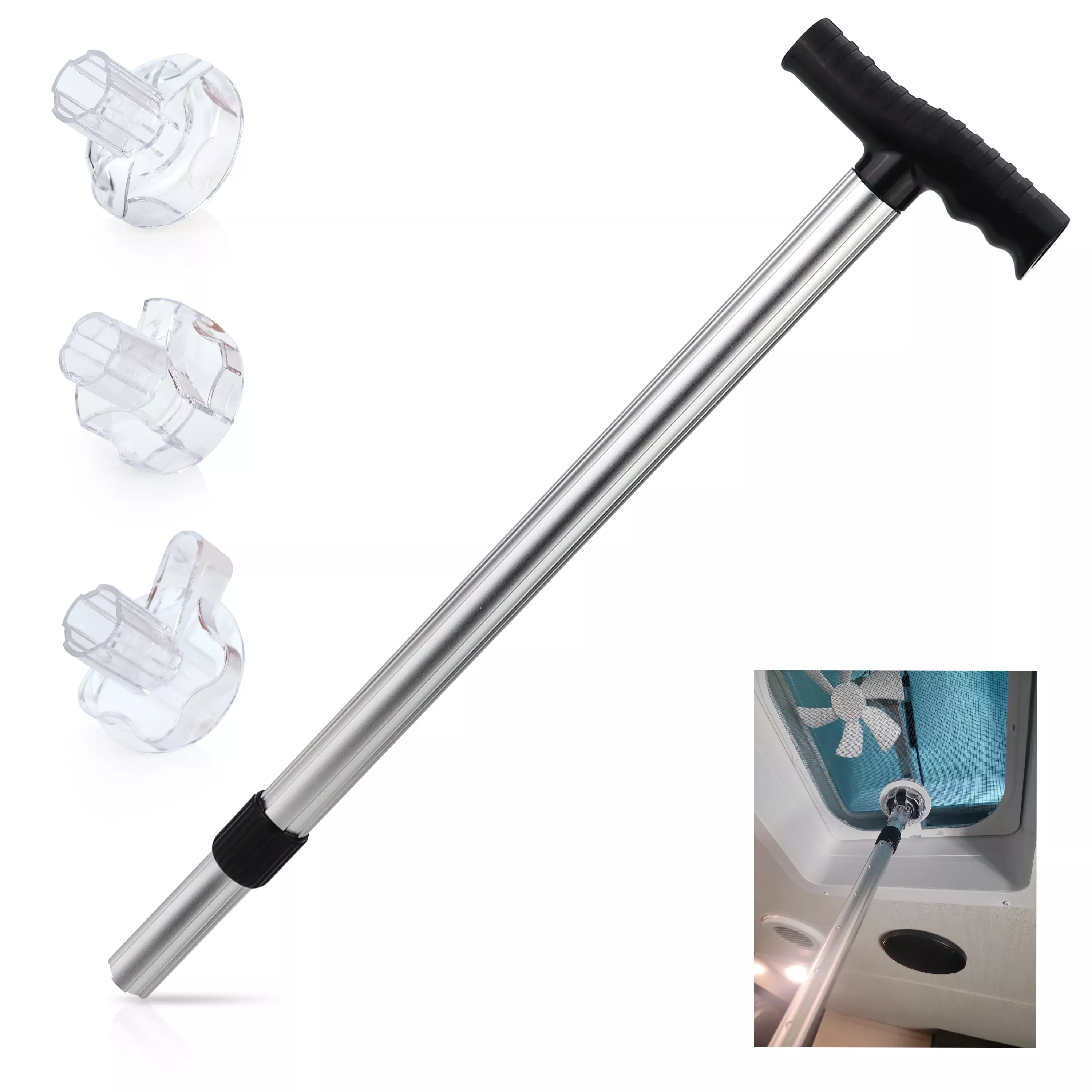 Camp'N RV Roof Vent Cover Opening Stick - Trailer Ceiling Vent Opening Tool for Campers