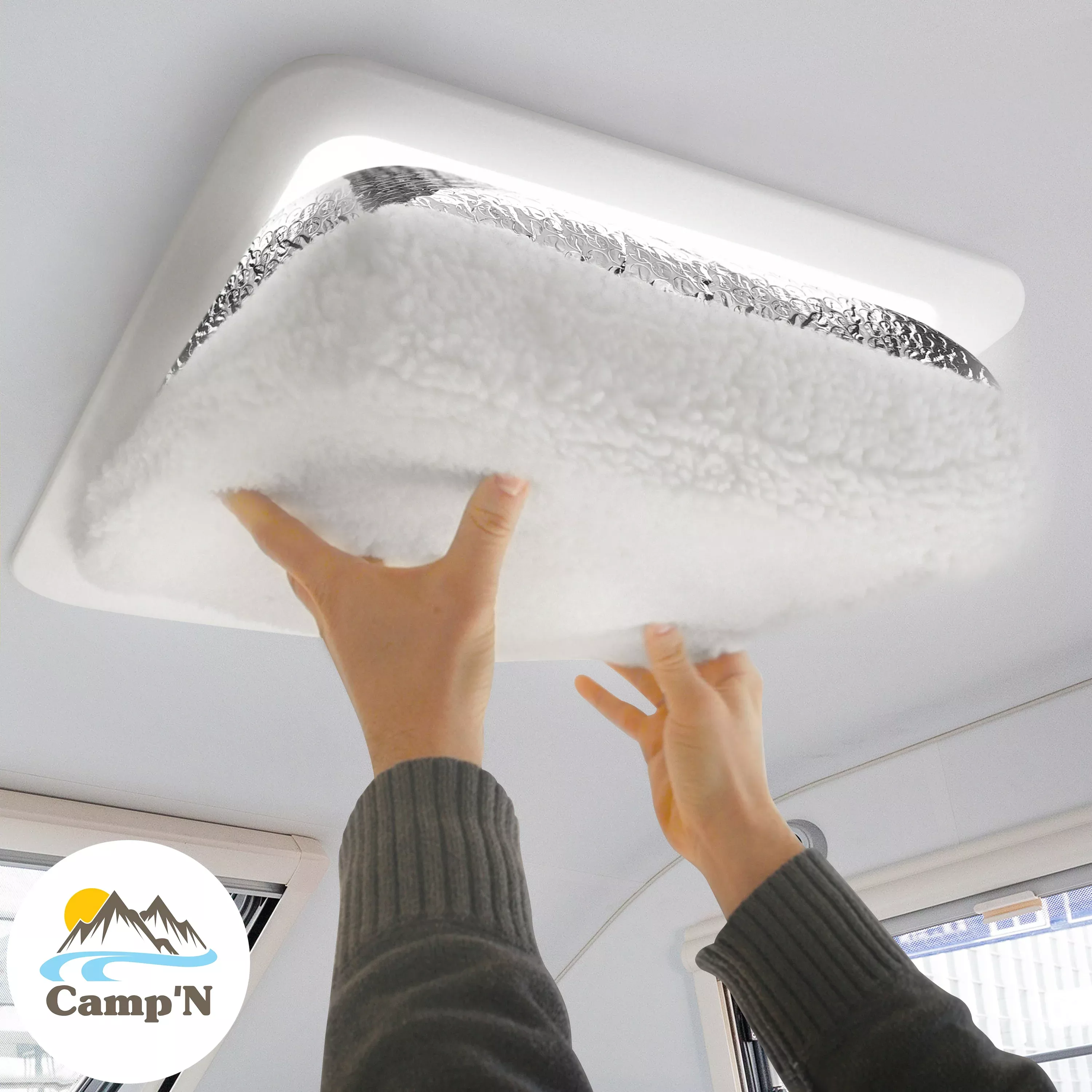 Camp'N Universal 14" RV Trailer Roof Vent Pillow Sun Shade Reflective Insulator - 1 Pack