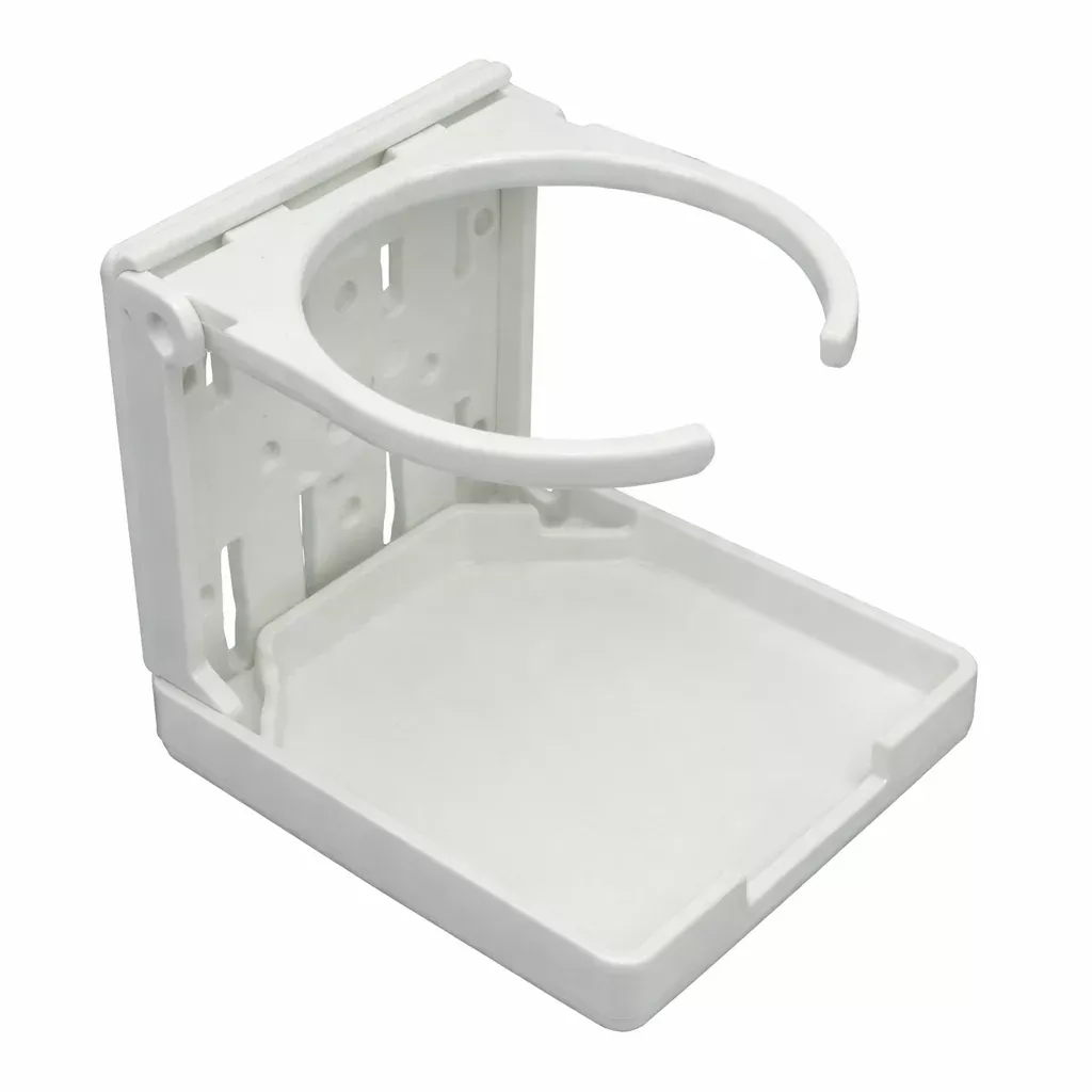 CARAVAN & CAR FOLDING CUP HOLDER - WHITE
