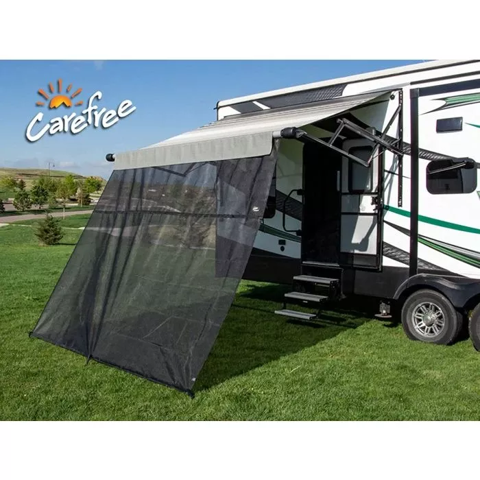 Carefree Black EZ ZipBlocker RV Awning Roller Tube 10′ X 9′ Drop Sun Shade