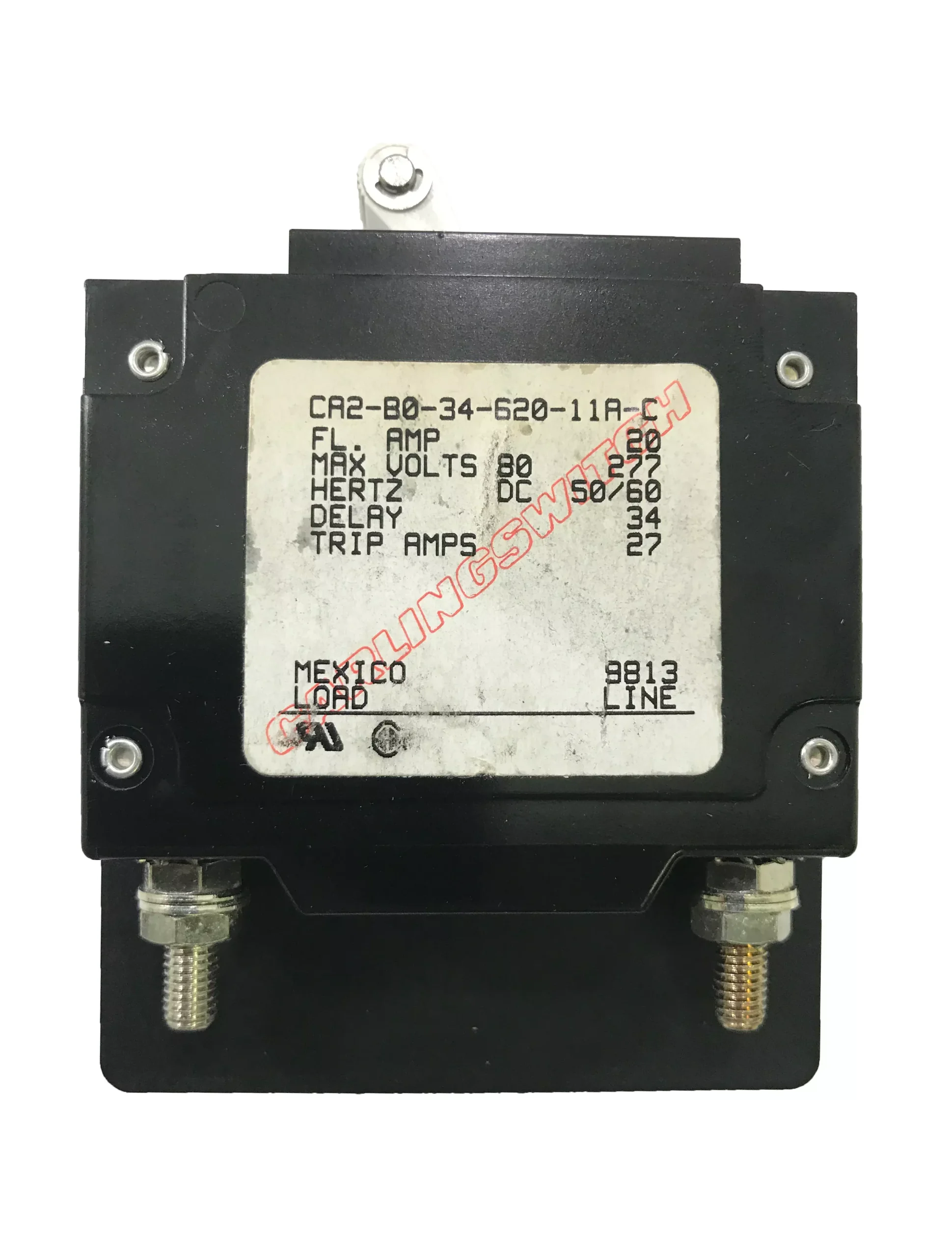 Carling Breaker "A" Frame Double Pole 20 Amp Black Double Throw