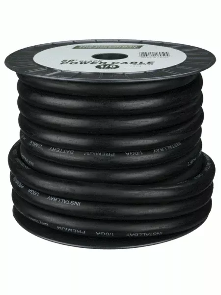 CCA Black Power Cable 1-0 Gauge, 25 ft