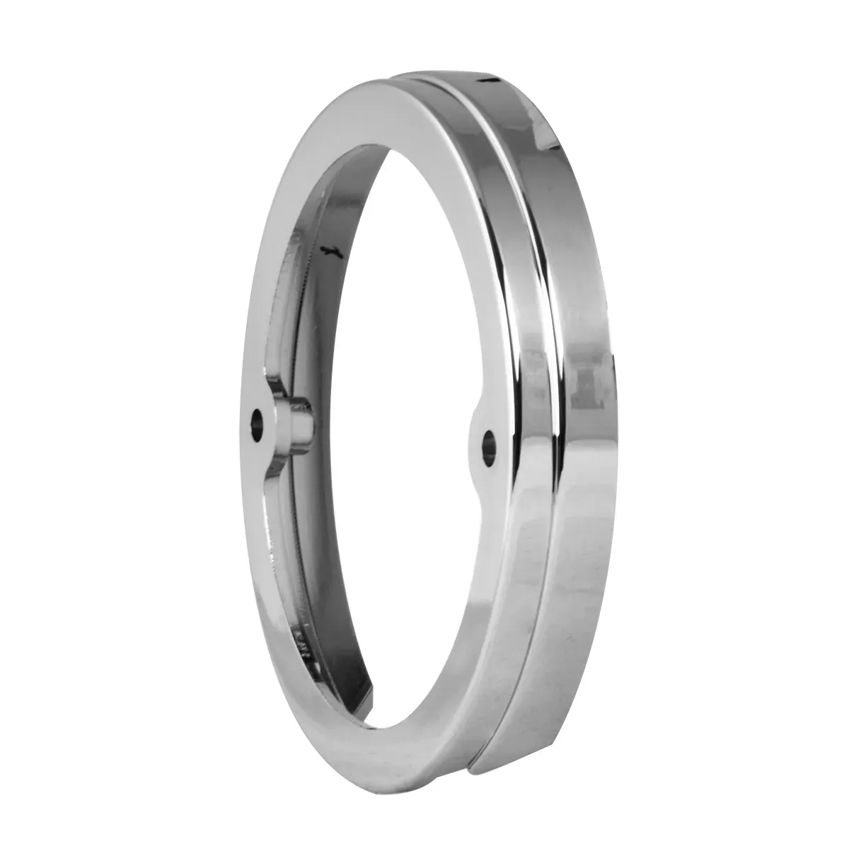 Chrome Plastic Bezel w/o Visor for 3" Round Pedestal Light