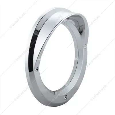 Chrome Plastic Bezel with Visor 4"