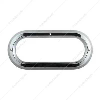 Chrome Plastic Oval Light Bezel Without Visor