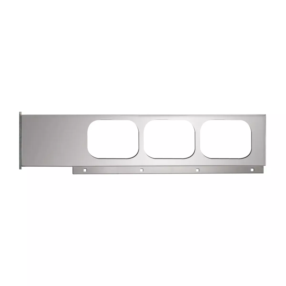 Chrome Plated Steel Two Piece Rear Light Bars with Rectangular Light