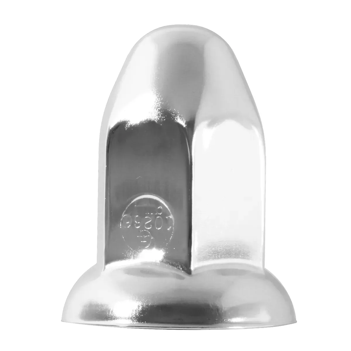 Chrome Steel 33mm Push-On Bullet Style Lug Nut Cover w/ Flange