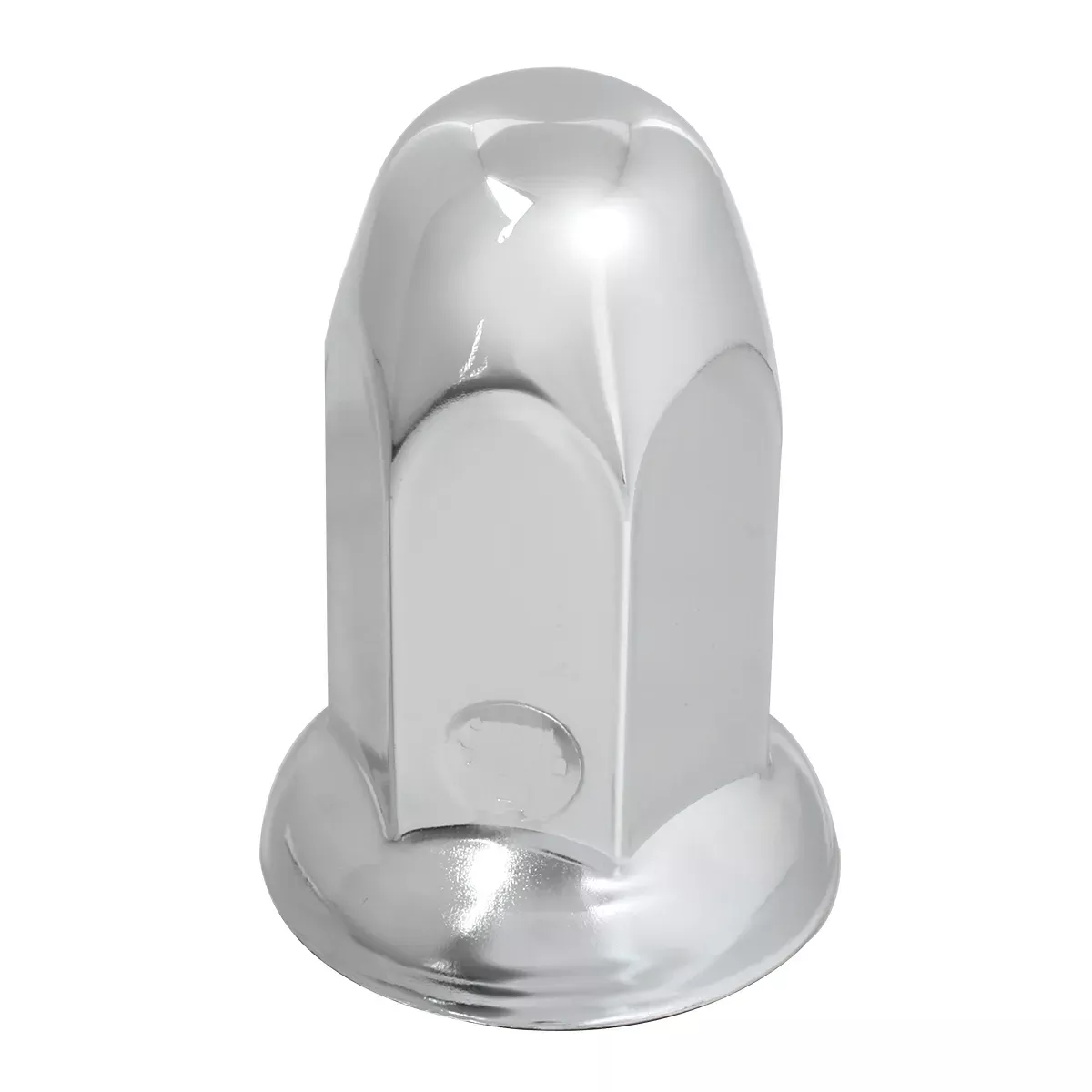 Chrome Steel Push-On Bullet Style Lug Nut Cover With Flange