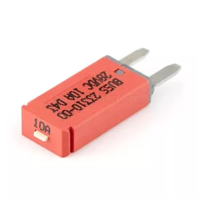 Circuit Breaker 10A 28V Mini Wedge Type III Manual Reset Red